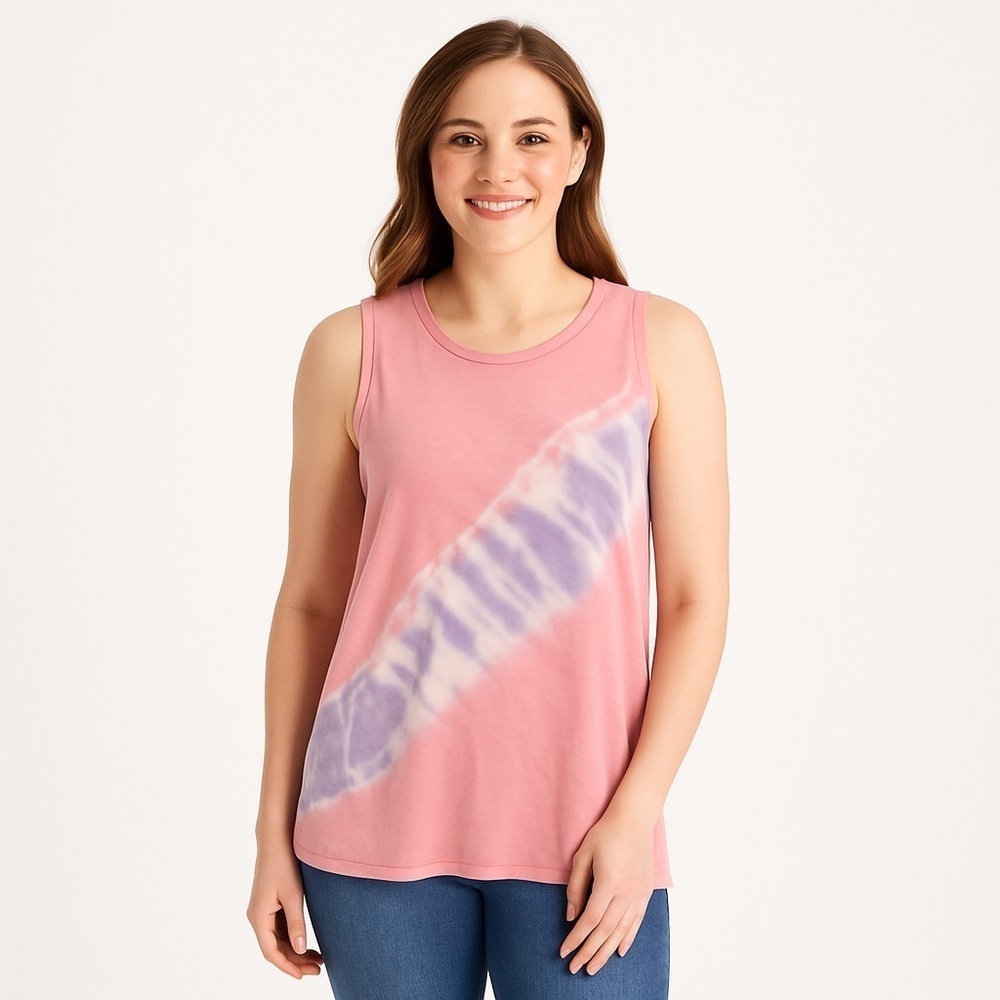 𝅺SUPER Soft Pink & Purple Tie Dye Tank Size M
